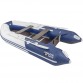 Надувная 4-местная ПВХ лодка Ривьера Компакт 3600 СК (светло-серый/синий)